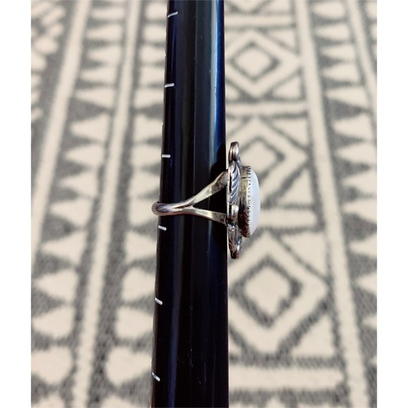 Navajo Sterling Silver White Moonstone Ring - Picture 2 of 5